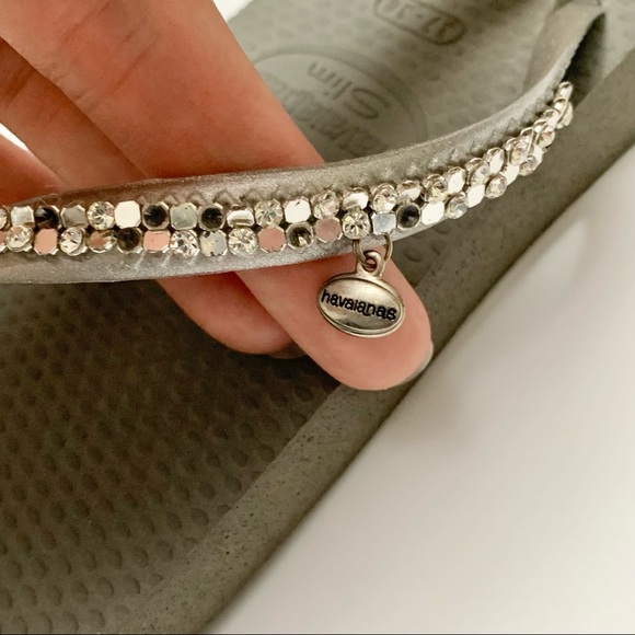 Havaianas Grey and Silver Flip Flops - Picture 3 of 15